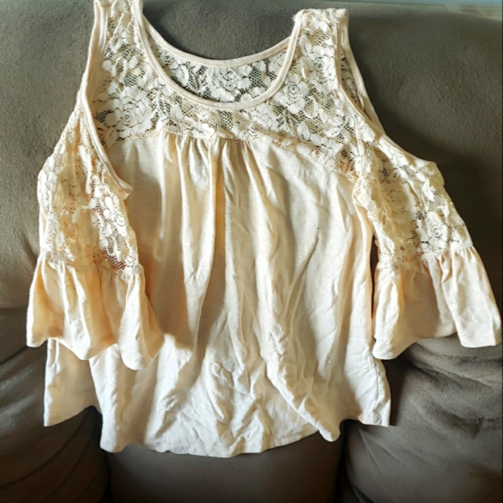 Lace Open Shoulder top